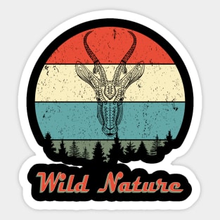 Wild Nature Deer Abstract Sunset Sticker